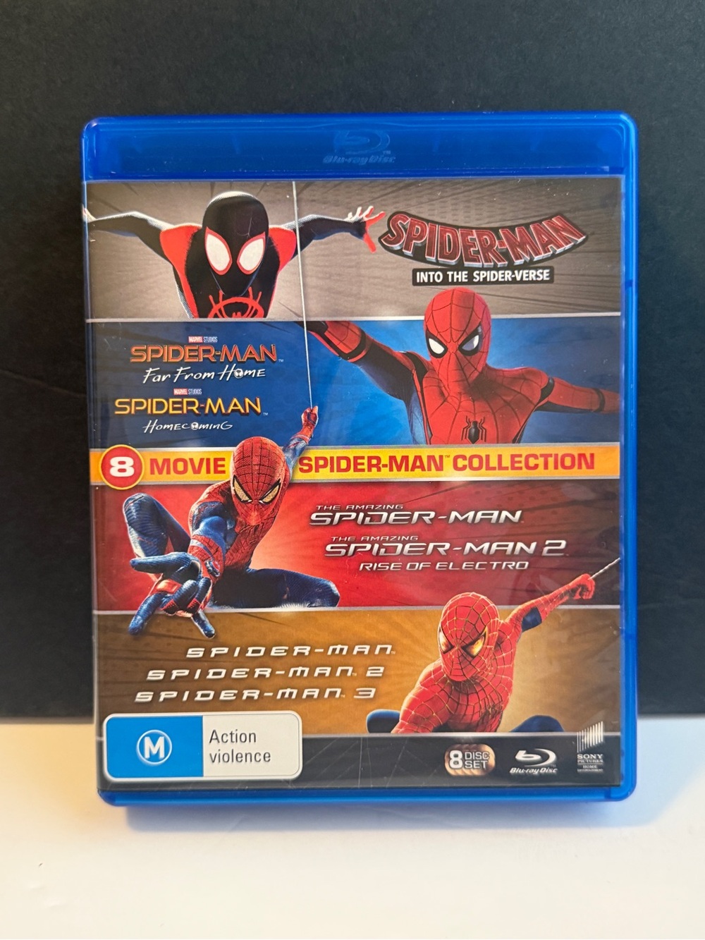 Spider-Man 8 Movie Collection Blu-ray 8 Disc Australian Edition Spider-Verse